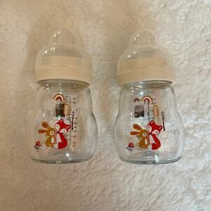 MAM✨Feel Good✨Slow Flow Premium Glass Baby Bottles✨Set of‎ 2 Without Box 170mL